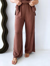 By Frankie / Connie PinStripe Pant Set - Choc