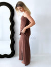 By Frankie / Connie PinStripe Pant Set - Choc
