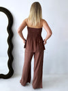 By Frankie / Connie PinStripe Pant Set - Choc