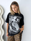 Zaziba Studio / Mermaid Art Tee - Black
