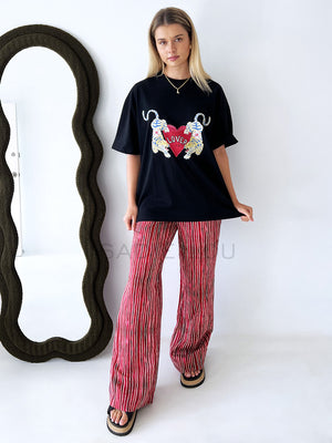 Maku / Pomegranate Linen Pant
