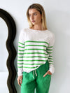 Little lies / Bobbie Top - White/Green