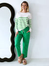 Little lies / Bobbie Top - White/Green