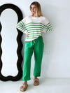 Little lies / Bobbie Top - White/Green