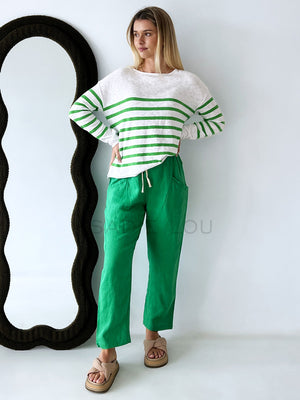Little lies / Bobbie Top - White/Green