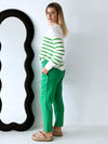 Little lies / Bobbie Top - White/Green