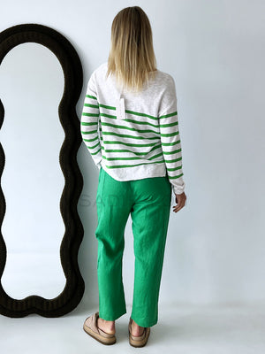 Little lies / Bobbie Top - White/Green