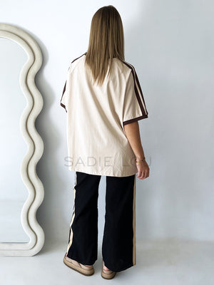 By Frankie / Racer Pant - Black/Beige
