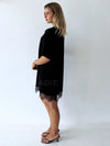 By Frankie / Sofia Lace Tee Mini Dress - Black