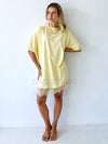 By Frankie / Sofia Lace Tee Mini Dress - Butter