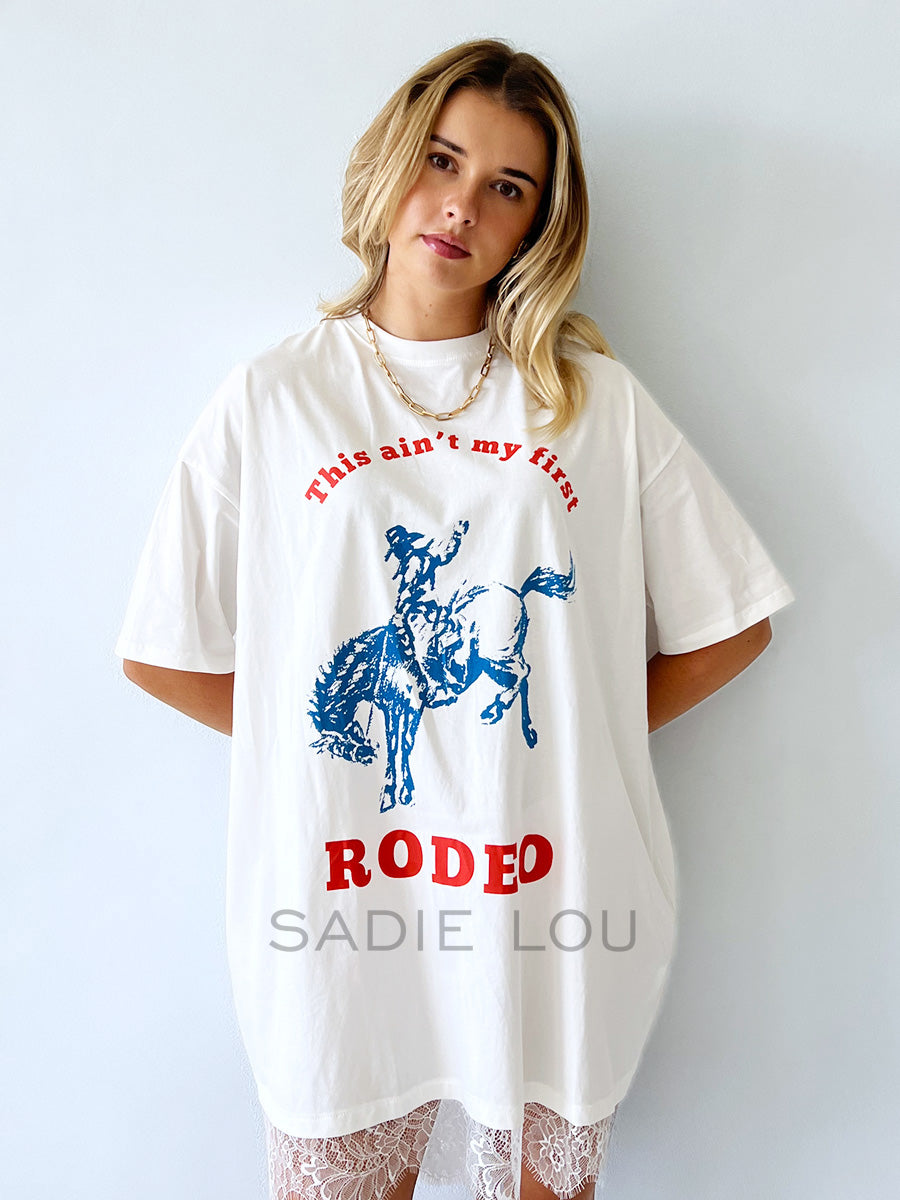 By Frankie / Rodeo Lace Tee Mini Dress - White