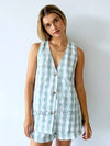 By Frankie / Cora Panel Set - Sage Gingham