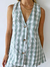 By Frankie / Cora Panel Set - Sage Gingham