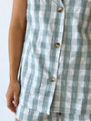 By Frankie / Cora Panel Set - Sage Gingham