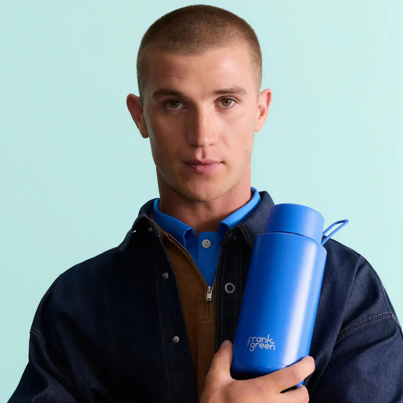 Frank Green / 1Ltr Reusable Bottle Blue Lagoon