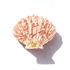Kingston Jewellery / Pink Stone Shell Clip