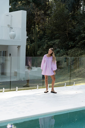 Häll Störe / Effy Dress - Lavender Gingham