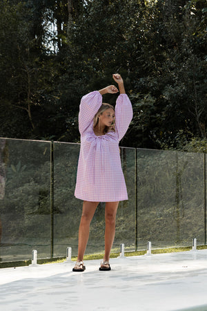 Häll Störe / Effy Dress - Lavender Gingham