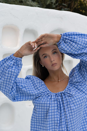 Häll Störe / Effy Dress - Cobalt Gingham