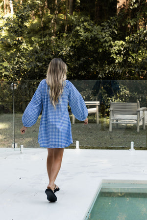 Häll Störe / Effy Dress - Cobalt Gingham