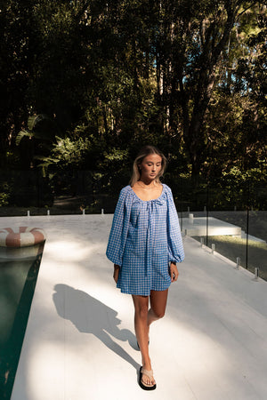 Häll Störe / Effy Dress - Cobalt Gingham