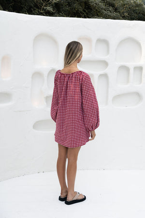 Häll Störe / Effy Dress - Merlot Gingham