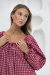 Häll Störe / Effy Dress - Merlot Gingham