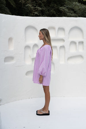 Häll Störe / Effy Dress - Lavender Gingham