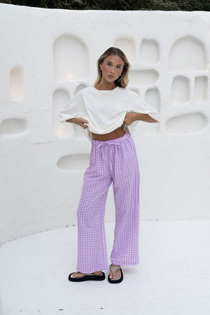 Häll Störe / Bobbi Pant - Gingham Lavender