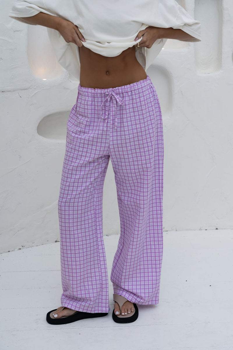 Häll Störe / Bobbi Pant - Gingham Lavender