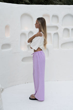 Häll Störe / Bobbi Pant - Gingham Lavender