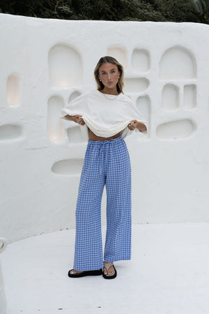 Häll Störe / Bobbi Pant - Cobalt Gingham