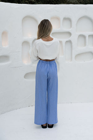 Häll Störe / Bobbi Pant - Cobalt Gingham