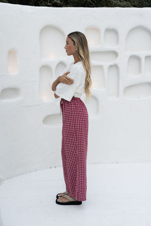 Häll Störe / Bobbi Pant - Merlot Gingham