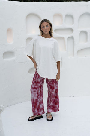 Häll Störe / Bobbi Pant - Merlot Gingham