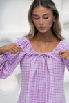 Häll Störe / Effy Dress - Lavender Gingham