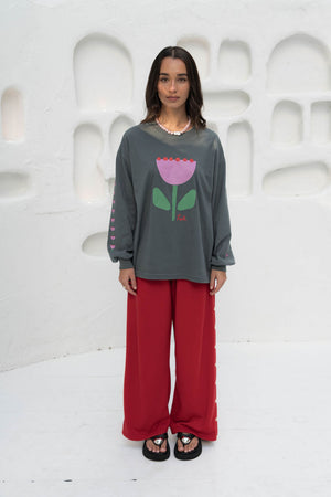 Häll Störe / Bloom Long Sleeve - Charcoal