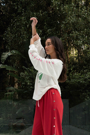 Häll Störe / Bloom Long Sleeve - White