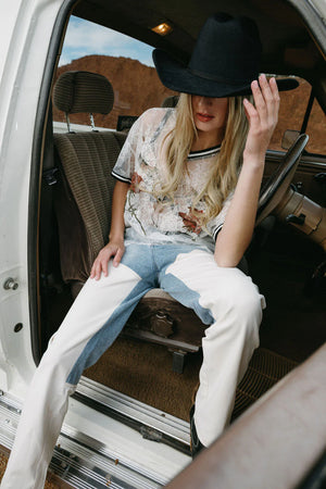 Far Mer / Lace Raglan Tee Blood& Bones